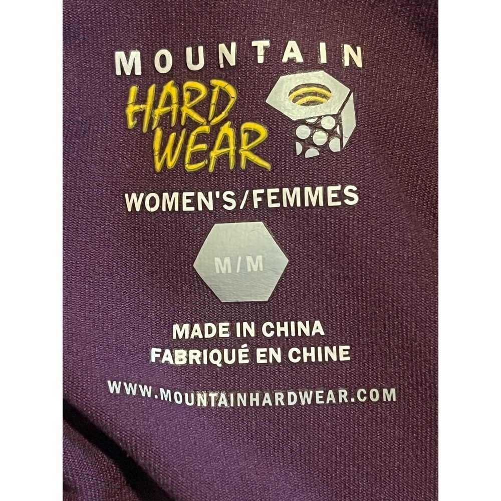 Mountain Hardwear Women Purple Long Sleeve Hooded Pullover Thumbhole OL3726 MD - Picture 8 of 8